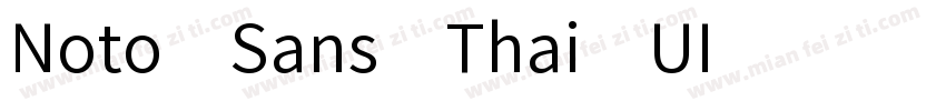 Noto Sans Thai UI字体转换